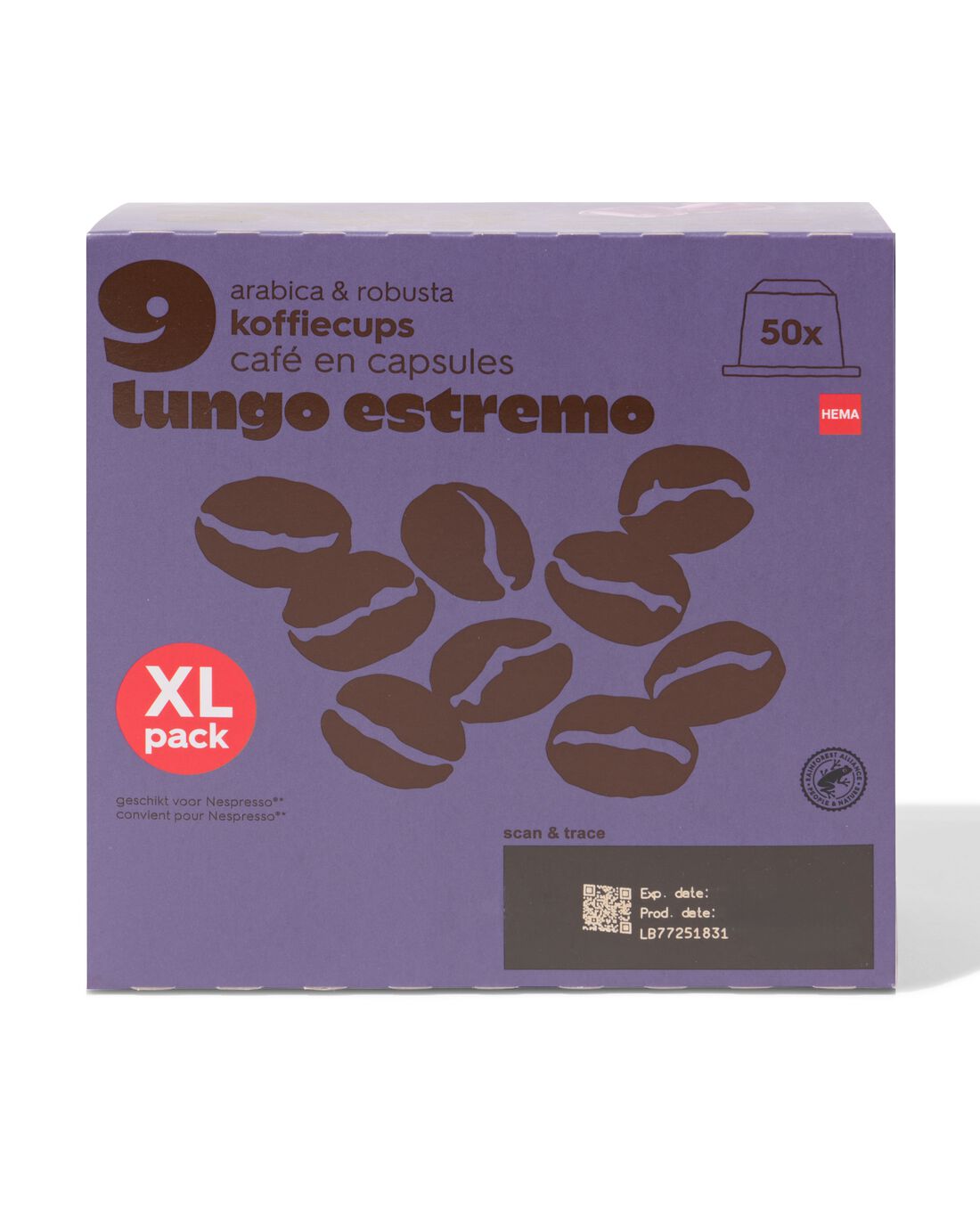 HEMA Koffiecups lungo estremo - 50 stuks Euro 10.99