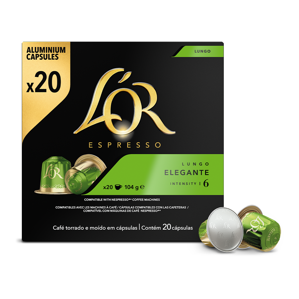 L'OR Espresso Lungo Elegante - 20 koffiecups Voordeelprijs € 8.29