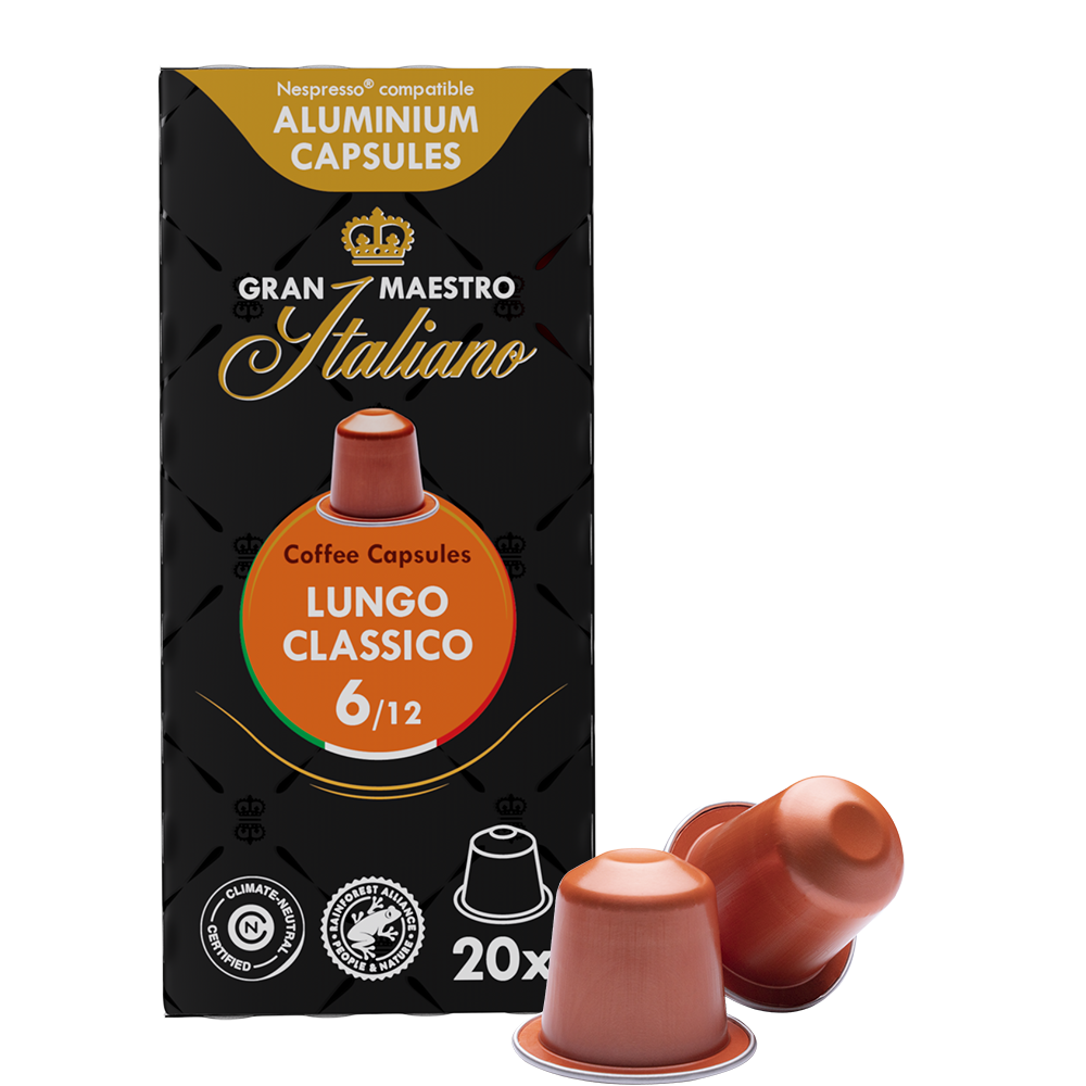 Gran Maestro Italiano Lungo Classico - 20 koffiecups Voordeelprijs € 4.79