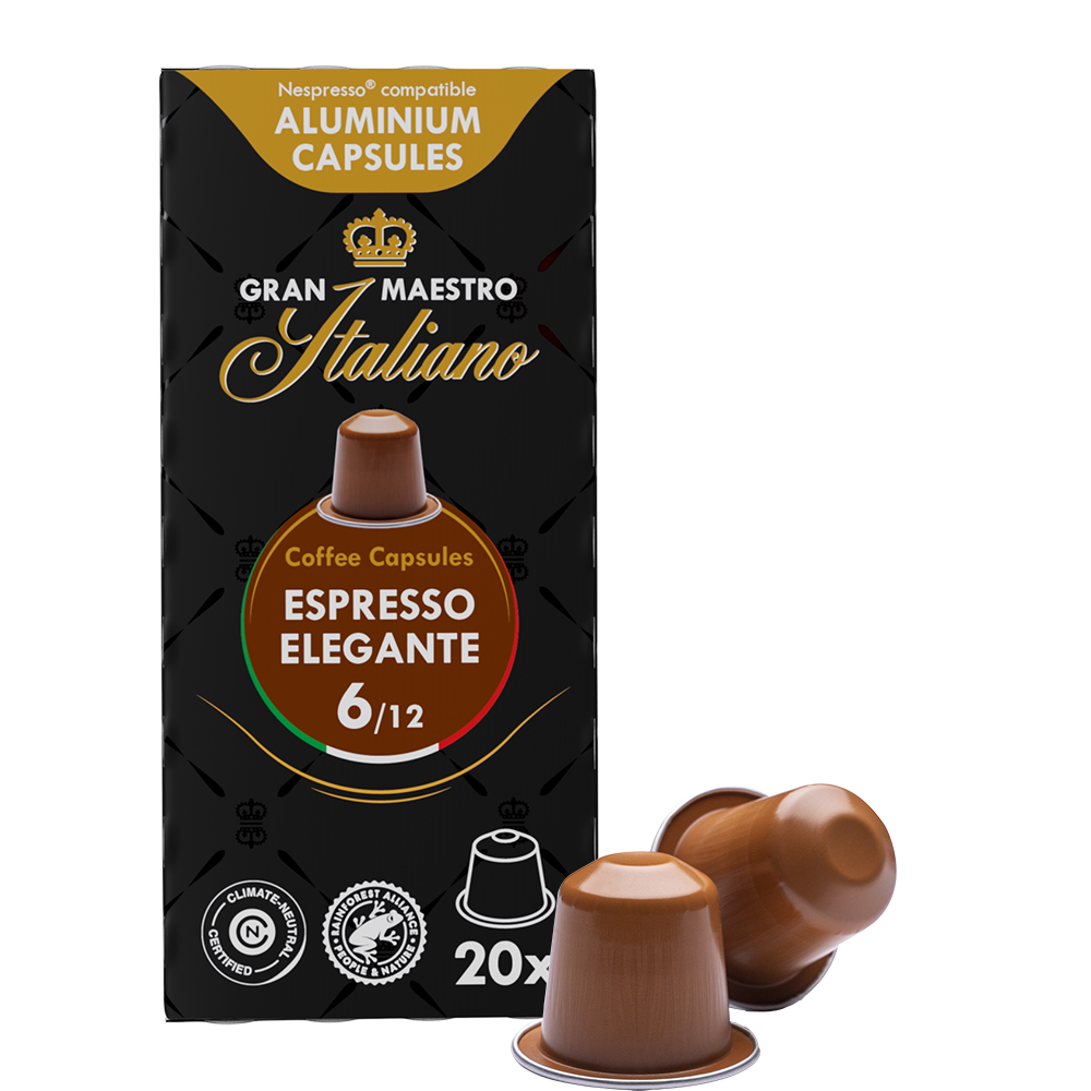 Gran Maestro Italiano Espresso Elegante - 20 koffiecups Voordeelprijs € 4.79