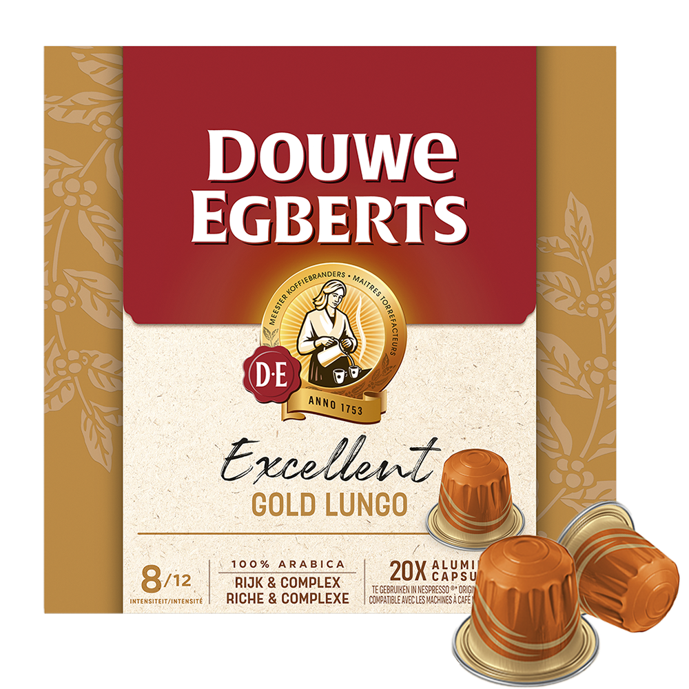 Douwe Egberts Excellent Gold - 20 koffiecups Voordeelprijs € 5.39
