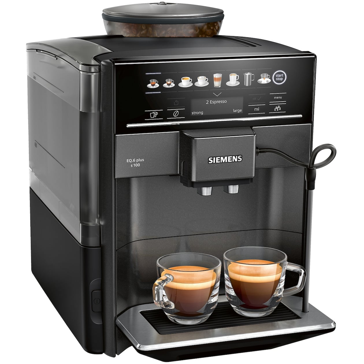 Siemens EQ.6 PLUS S100 TE651319RW Volautomaat Zwart