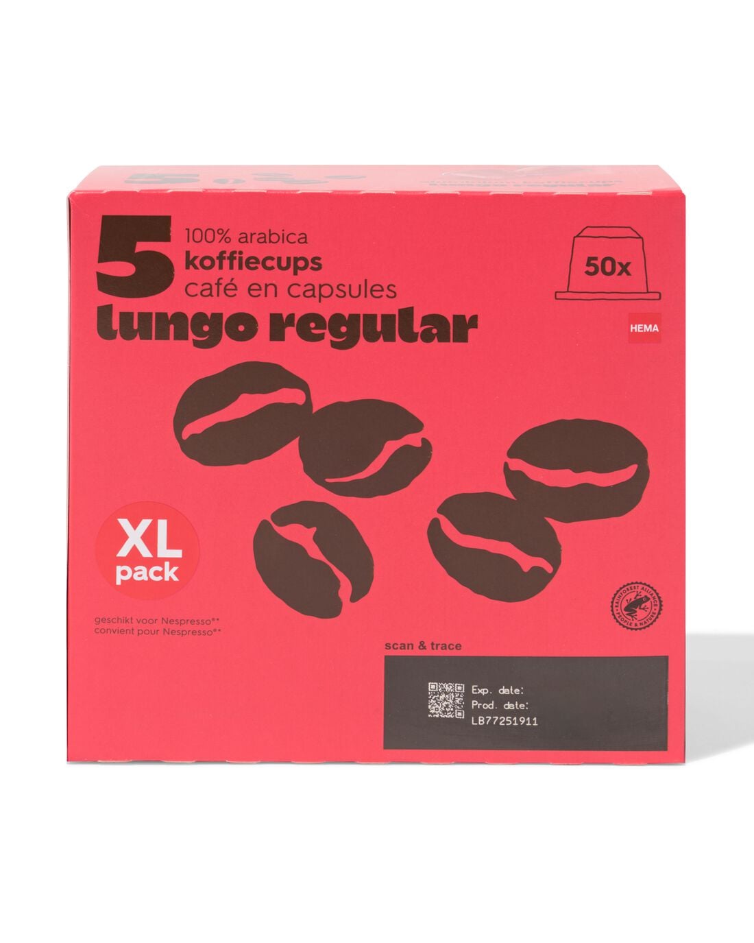 HEMA Koffiecups lungo regular - 50 stuks Euro 11.99