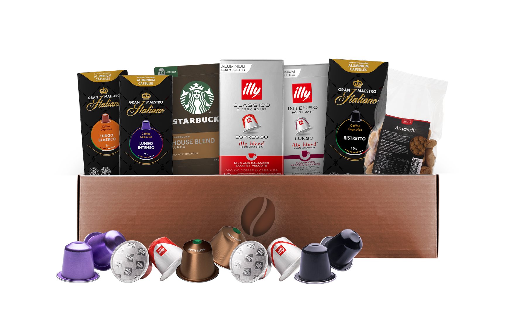 Welkomstpakket Topfavorieten - 98 koffiecups Voordeelprijs € 29.95