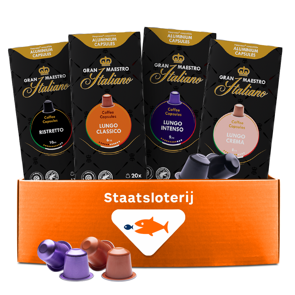 Gran Maestro Italiano Ontdekkingspakket - 80 premium koffiecups Voordeelprijs € 34.99