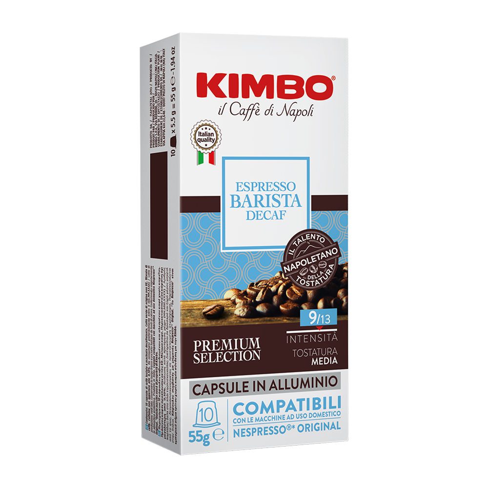 Kimbo Espresso Barista Decaf - 10 koffiecups Voordeelprijs € 3.79