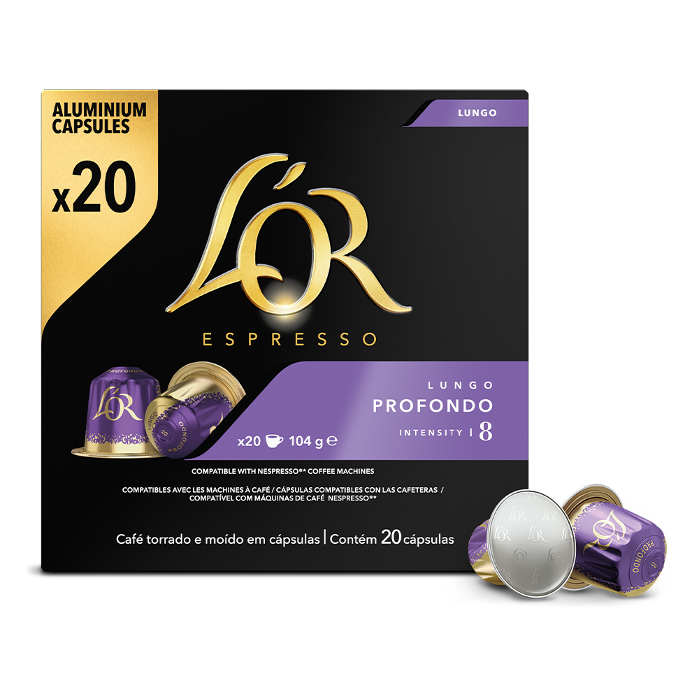 L'OR Espresso Lungo Profondo - 20 koffiecups Voordeelprijs € 8.29